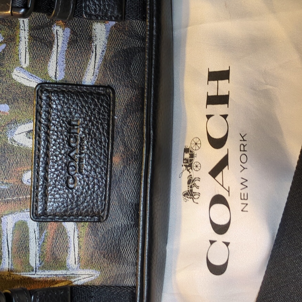 Coach X Jean-RARE Michel Basquiat NY Track Crossbody Messenger Bag NOW ONLY $350 - Picture 3 of 15